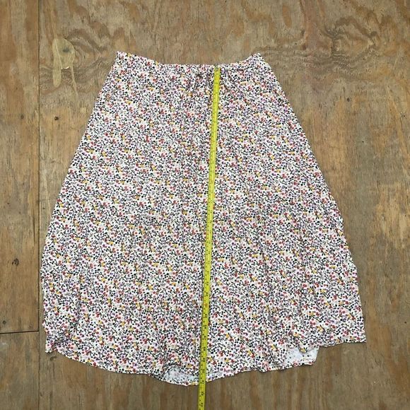 Indigo Rose Floral Pleated Lines Skirt Size XL - Picture 6 of 6